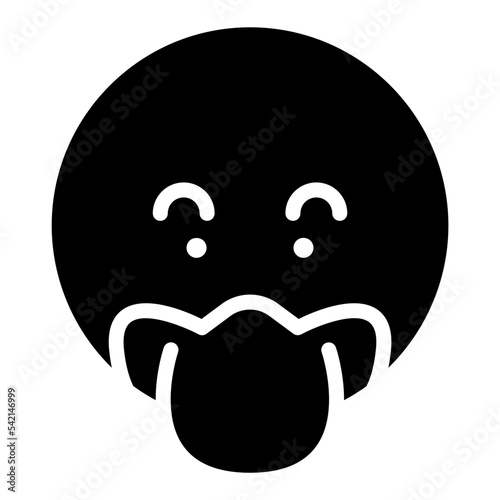 duck face cartoon icon