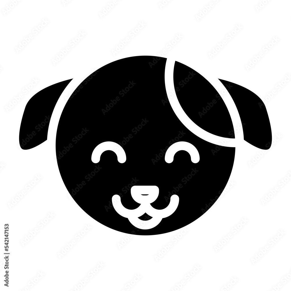 Fototapeta premium dog face cartoon icon