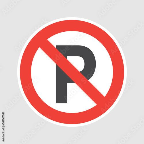 No parking allowed vector sign. Do not park here label sticker.