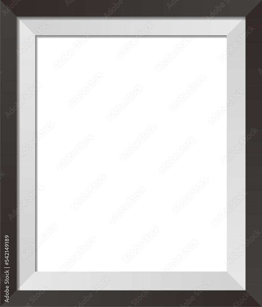 Vertical photo frame with black border. Realistic frame illustration. Vertical photo frame with black border. Realistic frame illustration.