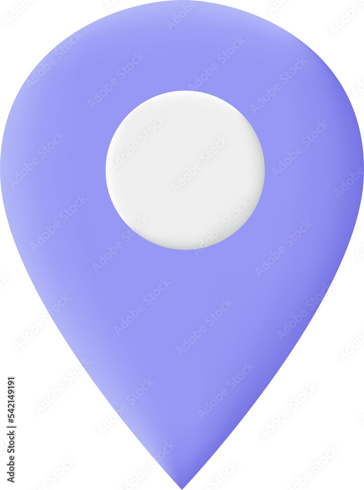 Modern 3d pin illustrations. Map location pointer. Navigation icon for web, banner, logo or badge.