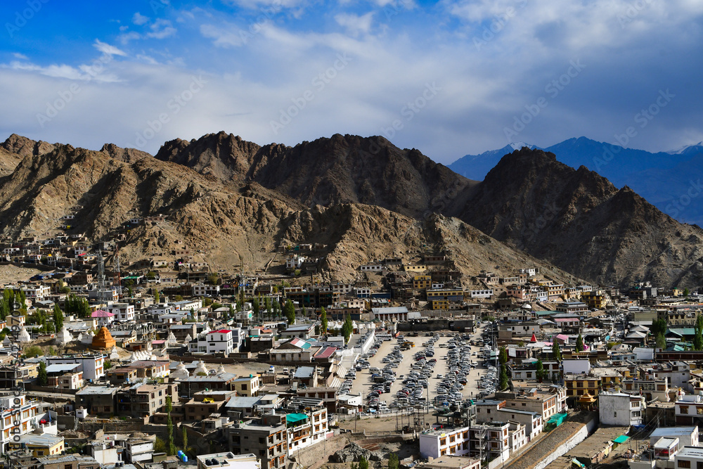 Leh is the joint capital and largest city of Ladakh, a union territory of India.
Leh Palace also known as Lachen Palkar Palace is a former royal palace overlooking the city of Leh.