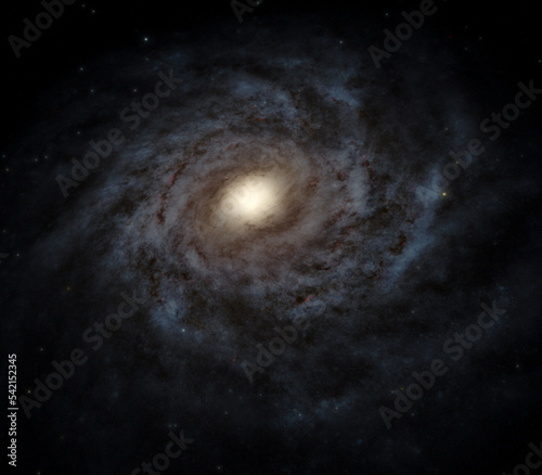 Fototapeta Naklejka Na Ścianę i Meble -  Galaxy with stars 3d illustration, deep space background, stars and galaxy wallpaper