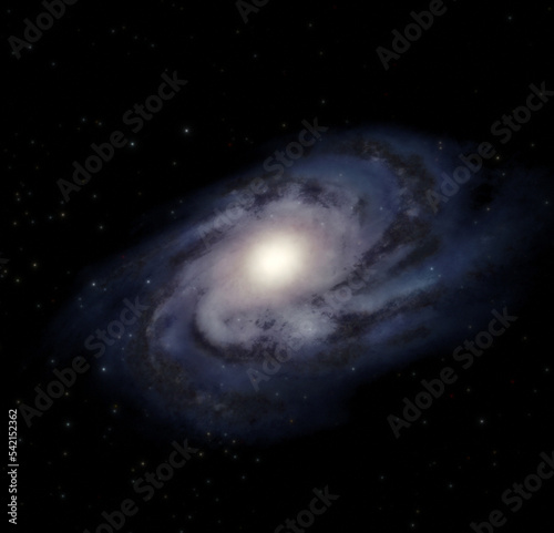 Fototapeta Naklejka Na Ścianę i Meble -  Beautiful galaxy with stars 3d illustration, deep space background, stars and galaxy wallpaper