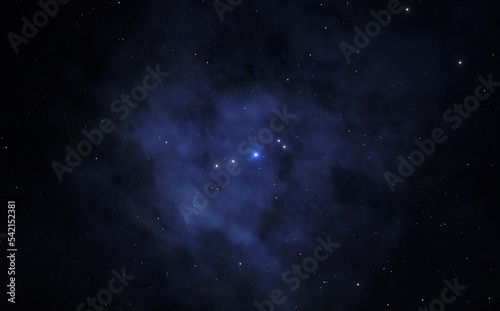 Fototapeta Naklejka Na Ścianę i Meble -  Nebula 3d rendering, deep space background illustration