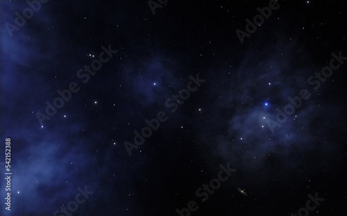Nebula 3d rendering, deep space background illustration © Studio-M