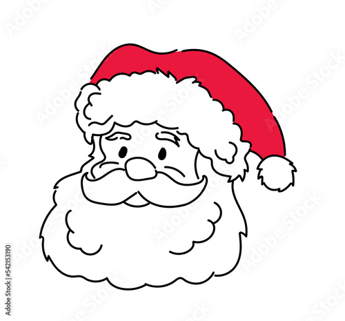 santa clause face simple color