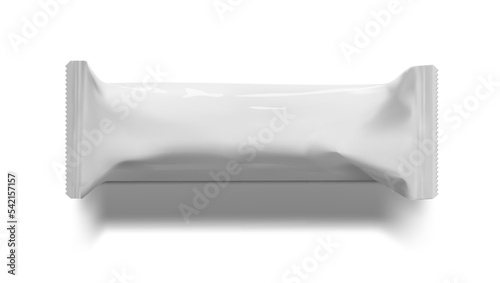 3D Blank White Foil Flow Package With Shadow