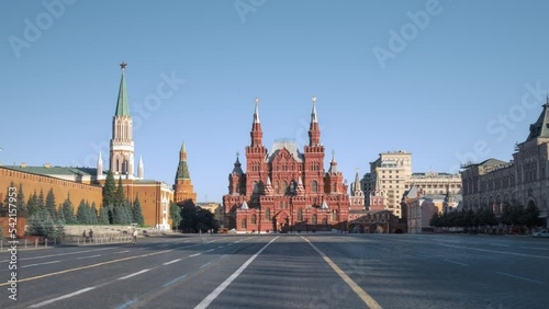 hyper lapse, State Historical Museum and Red Square, Moscow, Russia