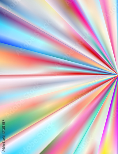 Flyer layout with colorful incoming rays from left to right