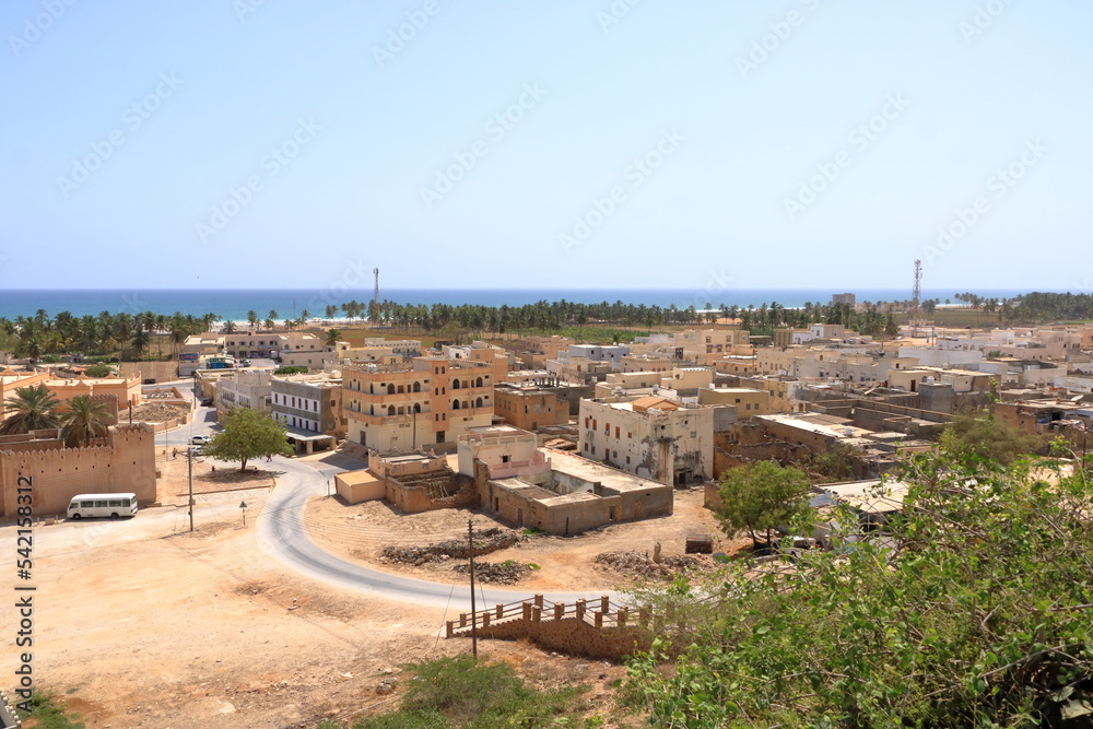 coastside view from the Taqah plateau near Salalah, Dhofar, Sultanate of Oman