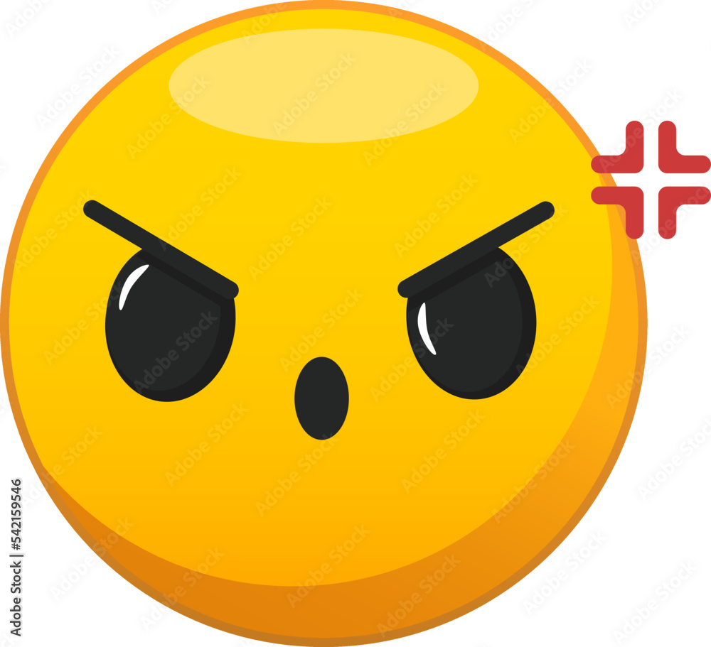 Vector illustration of grumpy face. Emoji for a chat. Vector illustration of grumpy face. Emoji for a chat.