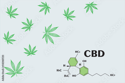 Various glass bottles with CBD oil, THC tincture and hemp leaves on a marble background. Flat lay, minimalism. Cosmetics CBD oil.