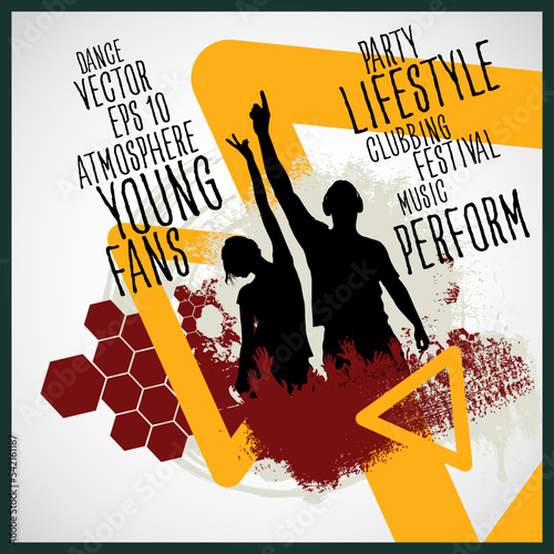 Nightlife and music festival concept. Vector illustration ready for banner or poster