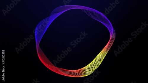 abstract background animation circle with glowing lines