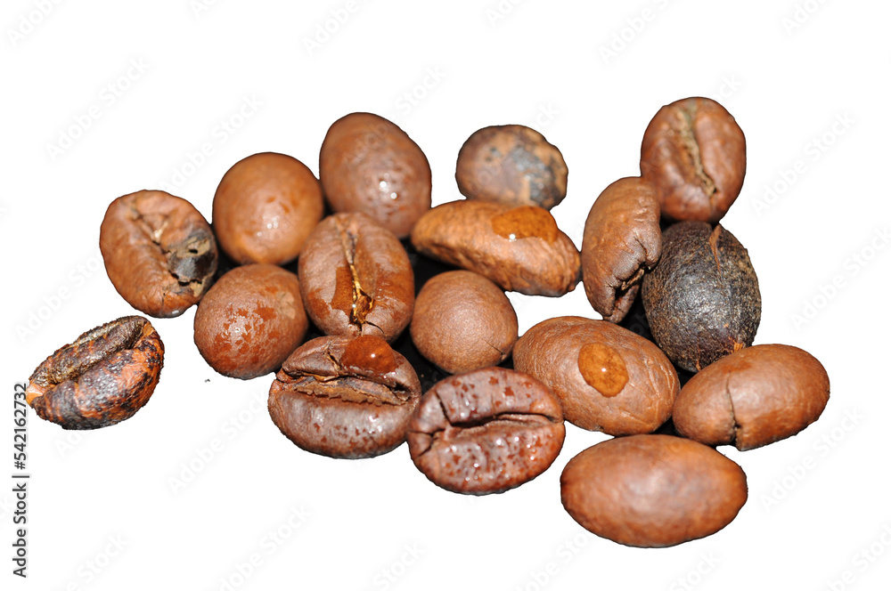 Fototapeta premium coffee beans isolated on white