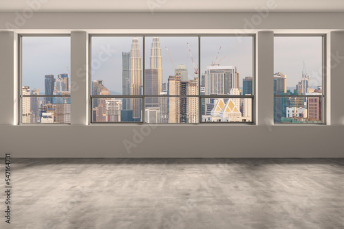Canvas Print Empty room Interior Skyscrapers View Malaysia