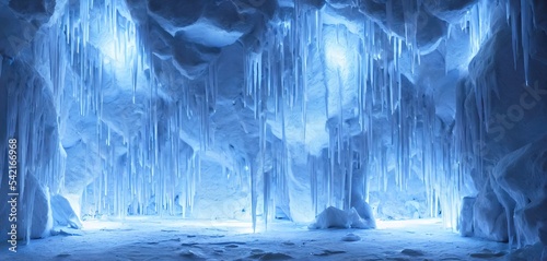 Fotografie, Tablou Ice cave of large ice crystals, a fabulous landscape