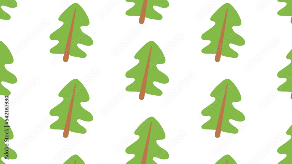 Simple seamless pattern with Christmas tree