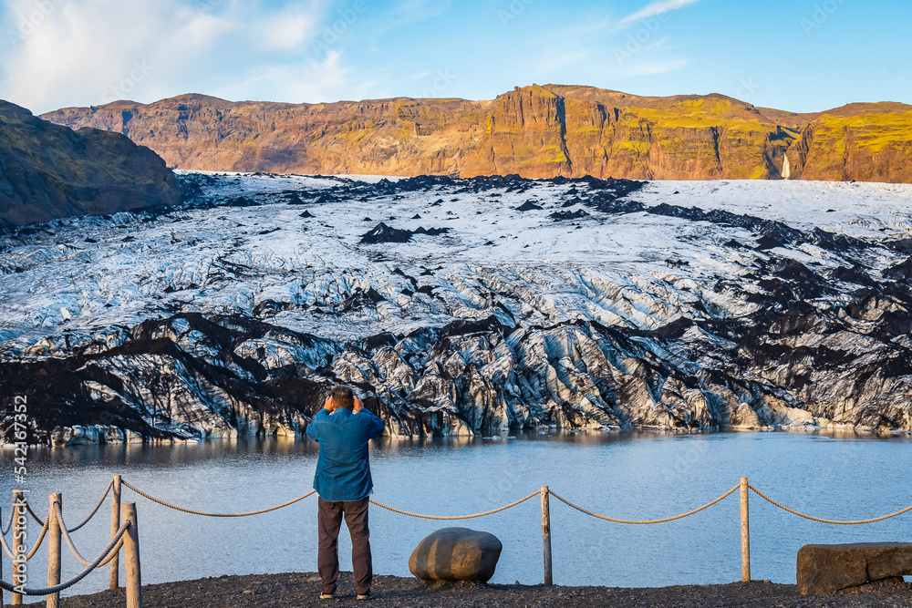 Landscape of the Sólheimajökull glacier (Iceland)