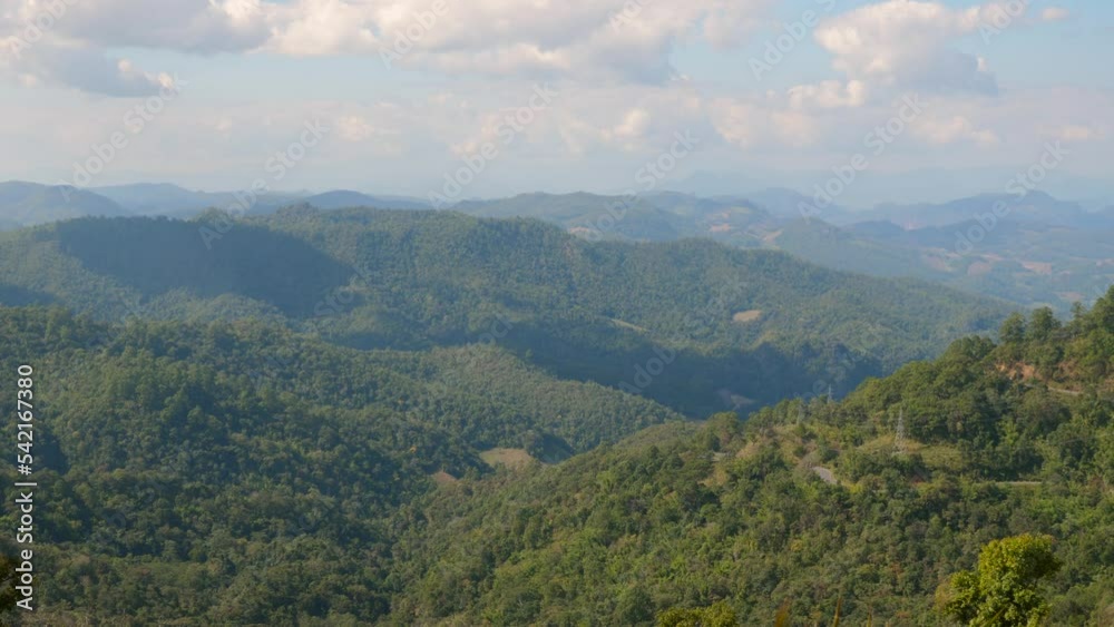 Amazing landscape with green mountains and hills at summer day Amazing landscape with green mountains and hills at summer day
