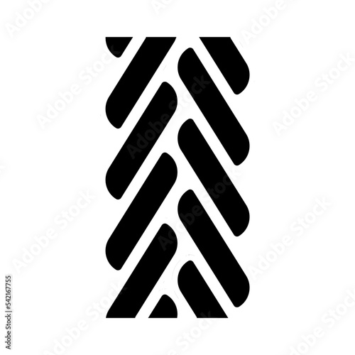 spiga wheat chain glyph icon vector. spiga wheat chain sign. isolated symbol illustration