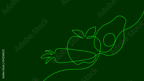 One continuous line fresh avocado carrot tomato icon. Vegetables salad fruit healthy lifestyle symbol template. Organic local market vector illustration