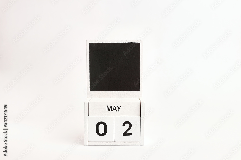 Calendar with the date May 2 and a place for designers. Illustration for an event of a certain date. Calendar with the date May 2 and a place for designers. Illustration for an event of a certain date.
