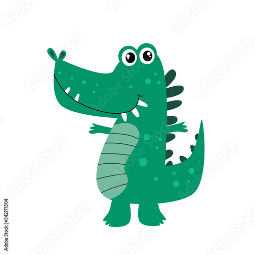 Cute Crocodile Cartoon Character
