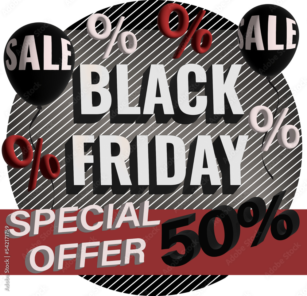 Black Friday sale square design banner. 50% Black Friday sale square design banner. 50%