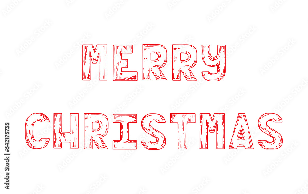 Lettering Merry Christmas line art. Congratulatory holiday text. Hand drawn vector illustration. Lettering Merry Christmas line art. Congratulatory holiday text. Hand drawn vector illustration.