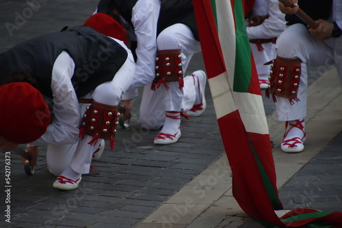 Basque dance festival in the street