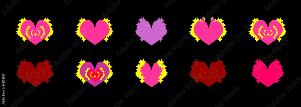 Heart Icons. vector hearts set for wedding and valentine design. Set of valentine hearts for your design Heart Icons. vector hearts set for wedding and valentine design. Set of valentine hearts for your design