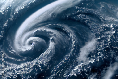 3d illustration of typhoon over planet Earth monitoring hurricane