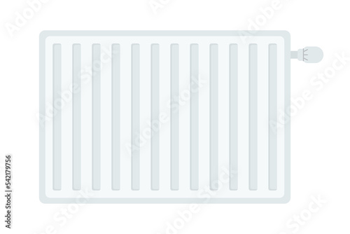 White heating radiator. Simple vector illustration