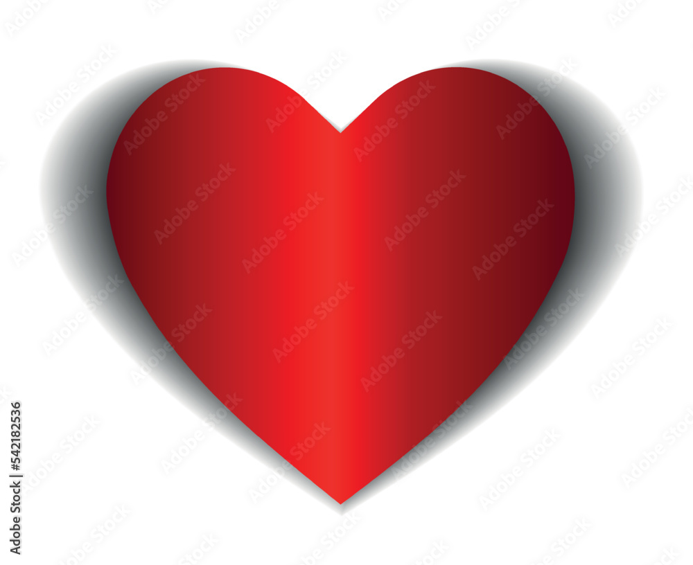 Red paper hearts Valentines day card on white background Red paper hearts Valentines day card on white background