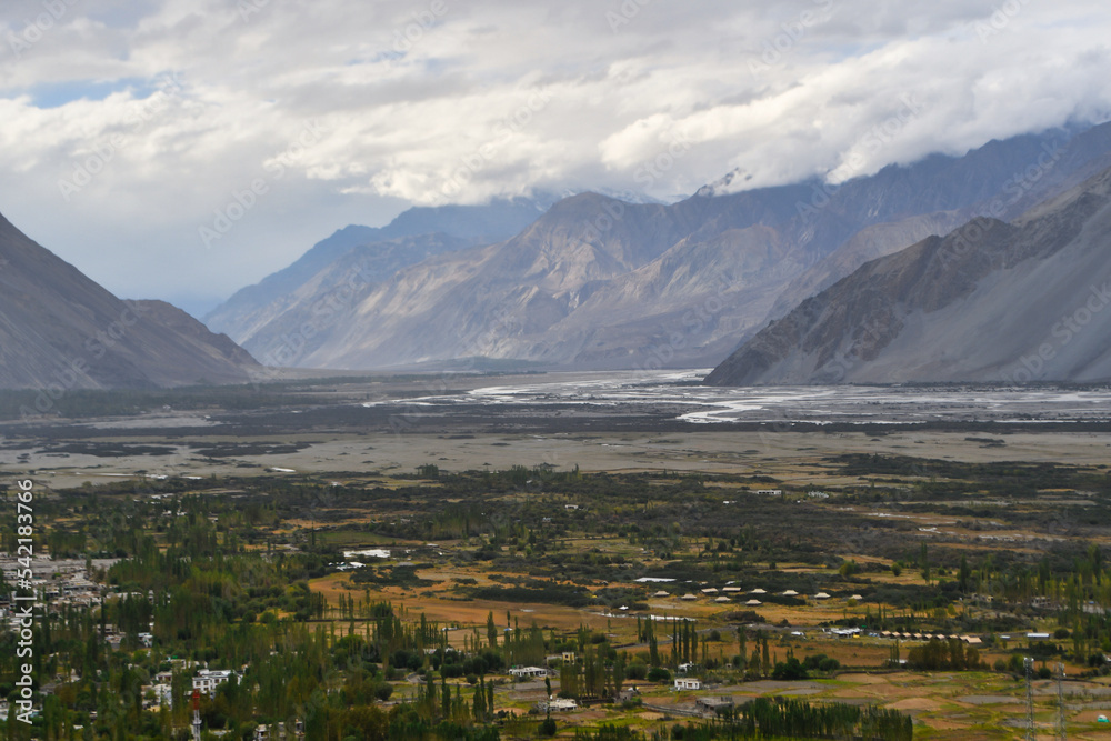 Diskit is a village in Nubra Valley, Ladakh. Diskit Monastery is the oldest and largest Buddhist monastery in Diskit.
Hundar is a village in Nubra Valley famous for Sand dunes, Bactrian camels.