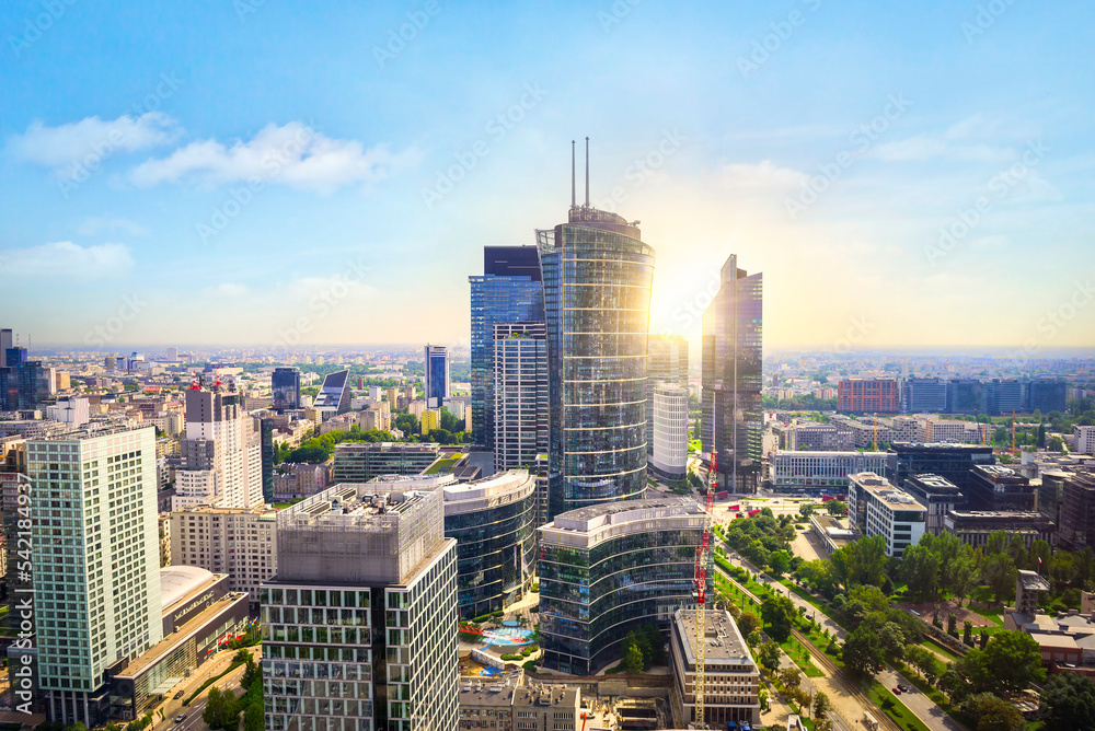 Fototapeta premium Downtown of Warsaw