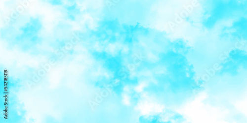 Blue skies with white clouds background. Romantic sky. Abstract nature background of romantic summer blue sky with fluffy clouds. Beautiful puffy clouds in bright blue sky in day sunlight.>