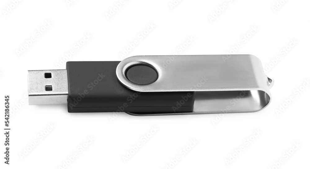Modern usb flash drive isolated on white Modern usb flash drive isolated on white