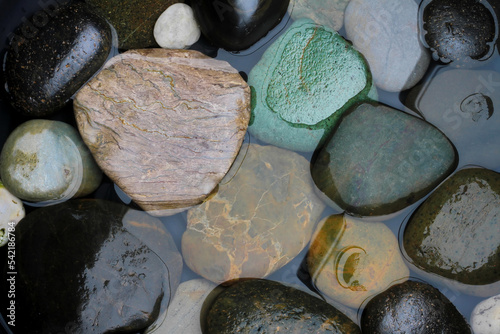 Canvas Print stones in the water texture