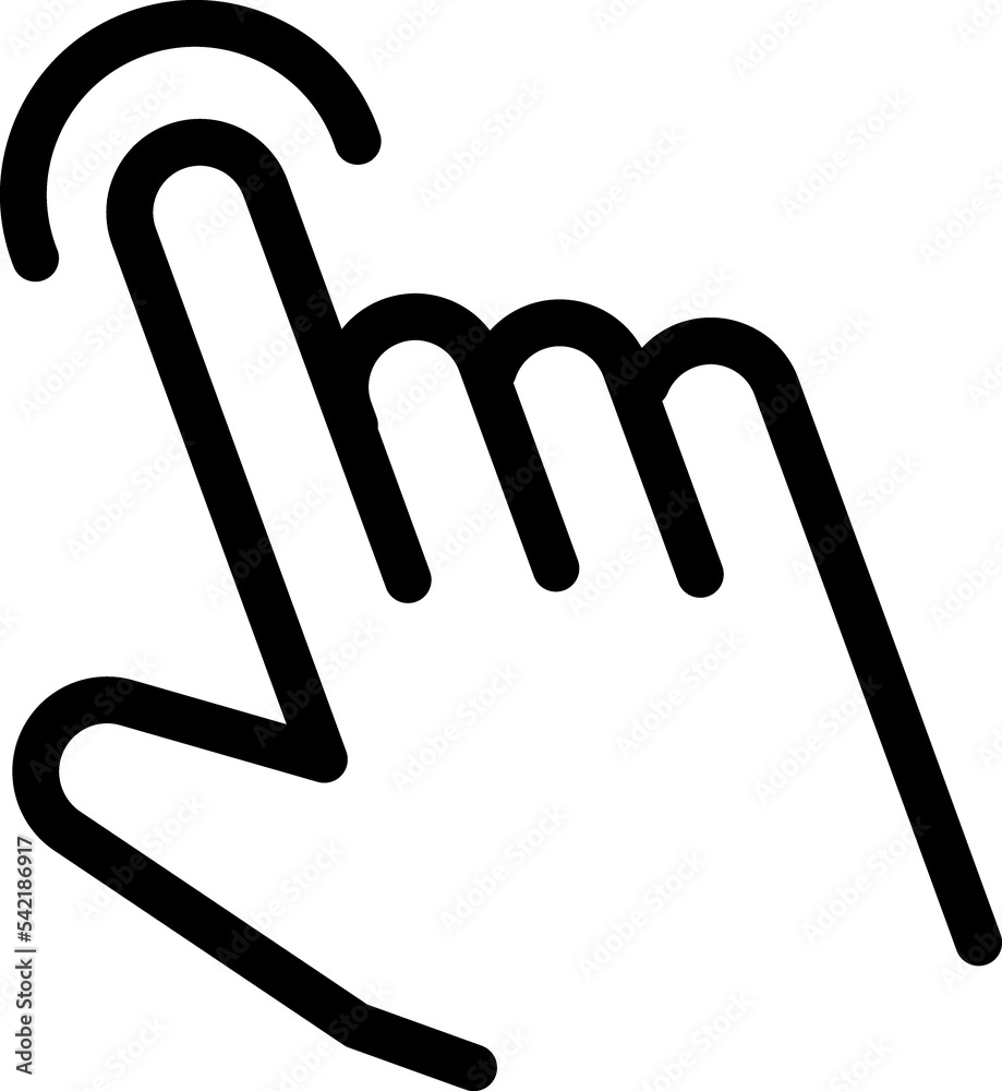Finger tap linear black icon Finger tap linear black icon