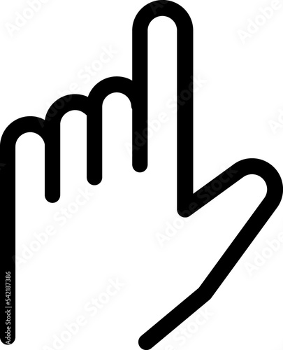 Finger tap linear black  icon Fototapeta
