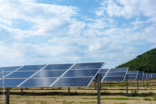 Sun Above the Solar Farm photovoltaic