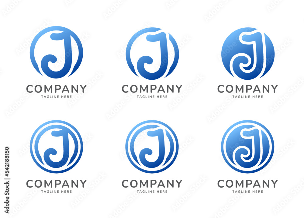 Letter J rounded monogram logo Letter J rounded monogram logo