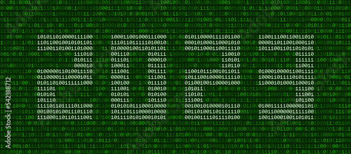 2023 green matrix display or cyberspace background