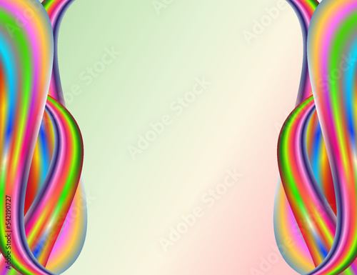 Flyer layout of pigments flow on the sides