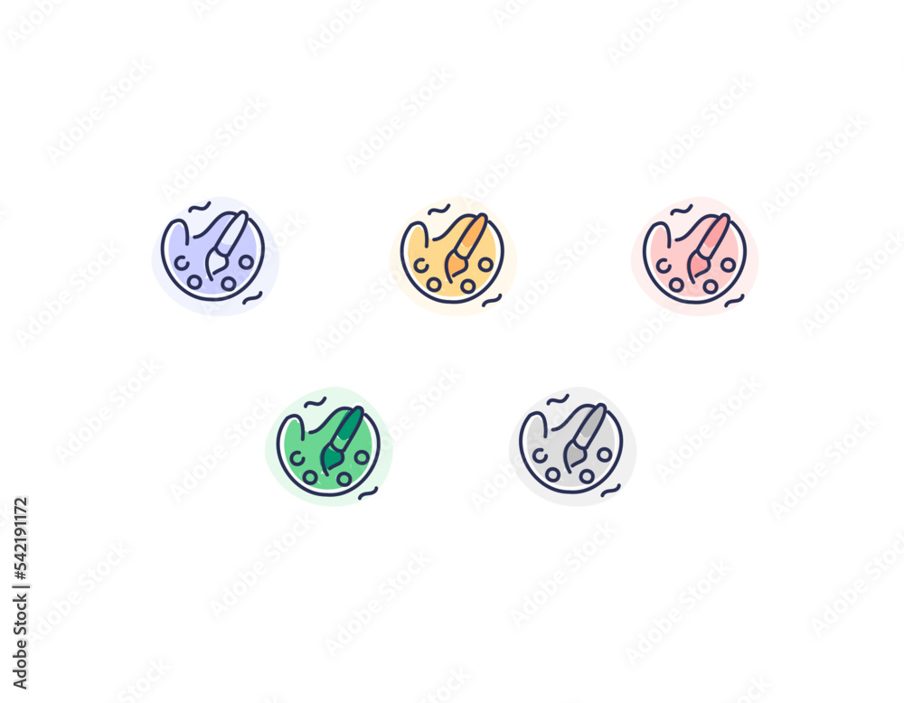 Naklejka premium Art, Design, Paint Brush, doodle icon, sketched icon, hand drawn icon.