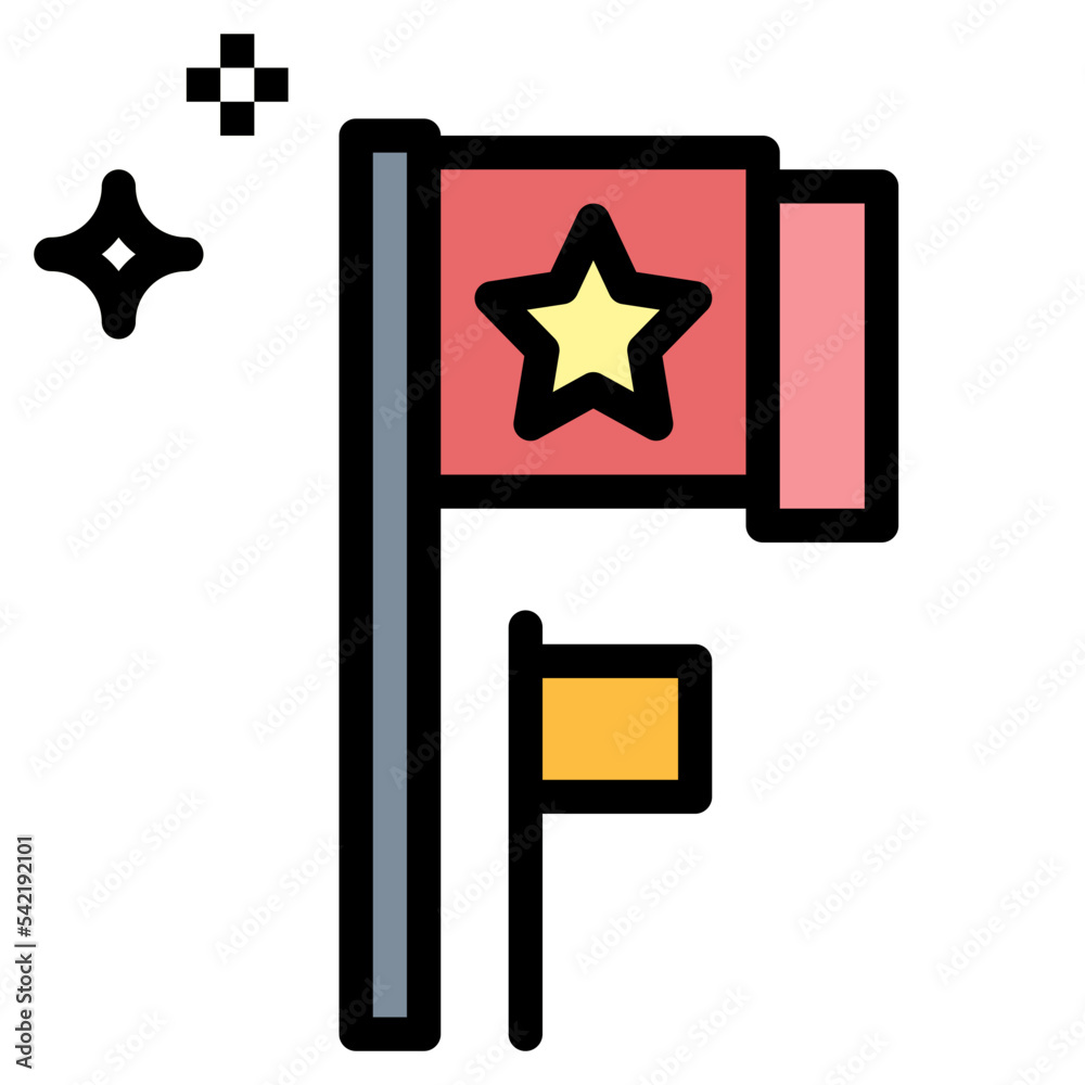 flag filled outline icon style flag filled outline icon style
