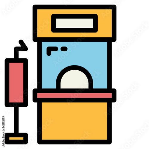 ticket office filled outline icon style